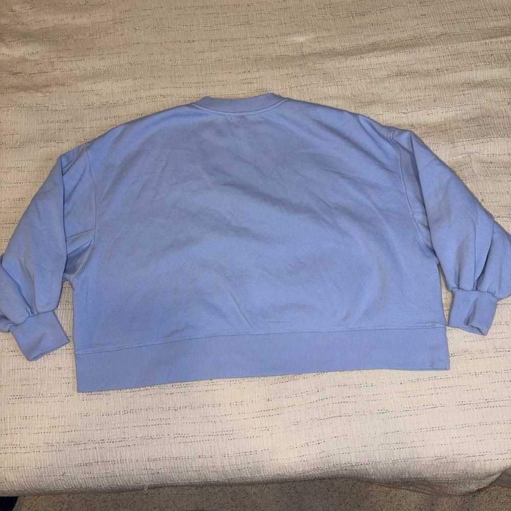 Judith March Merry n bright Sz L blue Oversized Pullover Boxy - Picture 8 of 9